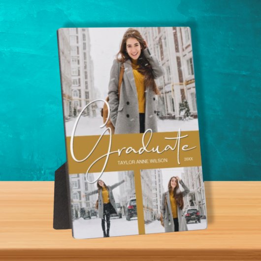 Foto van Trio Collage op Gold Afstuderen Fotoplaat