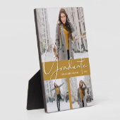 Foto van Trio Collage op Gold Afstuderen Fotoplaat (Zijkant)