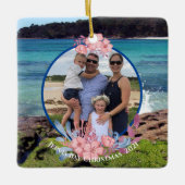 Foto van Tropical Beach kerstversiering Keramisch Ornament (Voorkant)
