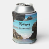 Foto van Tropical Island Coast & Zee Birthday Blikjeskoeler (Blikje Achterkant)