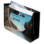 Foto van Tropical Island Coast & Zee Birthday Groot Cadeauzakje (Voorkant Gekanteld)