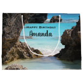 Foto van Tropical Island Coast & Zee Birthday Groot Cadeauzakje (Achterkant)