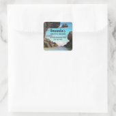 Foto van Tropical Island Coast & Zee Business Vierkante Sticker (Tas)