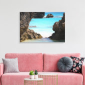 Foto van Tropical Island Coast & Zee Canvas Afdruk (Insitu (Woonkamer))