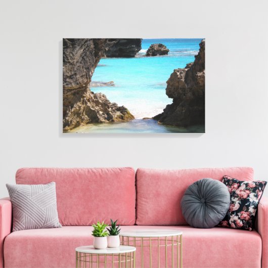 Foto van Tropical Island Coast & Zee Canvas Afdruk (Insitu (Woonkamer))