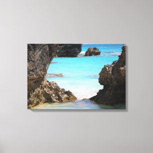Foto van Tropical Island Coast & Zee Canvas Afdruk