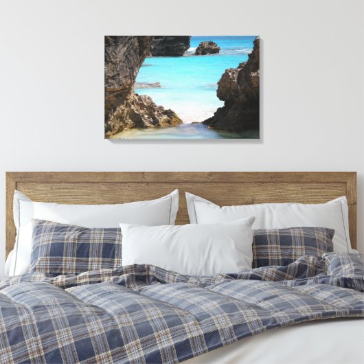 Foto van Tropical Island Coast & Zee Canvas Afdruk (Insitu (Slaapkamer))