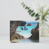 Foto van Tropical Island Coast & Zee Hallo Briefkaart (Staand voorkant)
