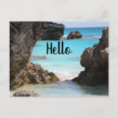 Foto van Tropical Island Coast & Zee Hallo Briefkaart (Voorkant)