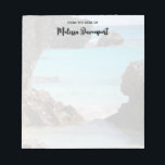 Foto van Tropical Island Coast & Zee Notitieblok<br><div class="desc">Een notitieblok met een schilderachtig foto van de tropische kust van Bermuda. Grote gekartelde rotsen contrasteren met het felturkooistisch zee.</div>