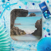 Foto van Tropical Island Coast & Zee Papieren Bordje (Feest)