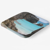 Foto van Tropical Island Coast & Zee Papieren Bordje (Gebogen)