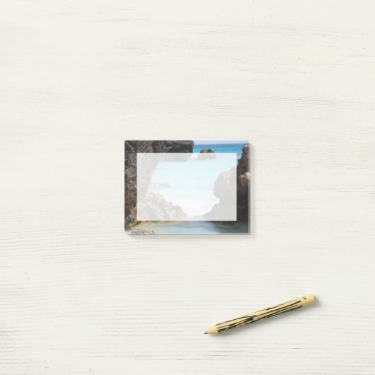 Foto van Tropical Island Coast & Zee Post-it® Notes (Op bureau)