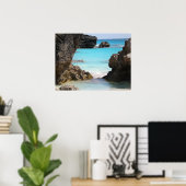 Foto van Tropical Island Coast & Zee Poster (Thuiskantoor)