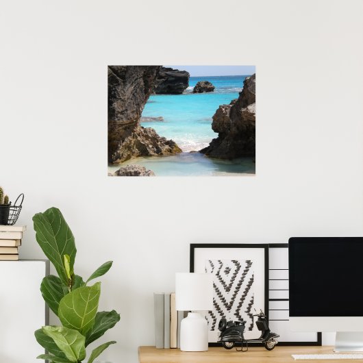 Foto van Tropical Island Coast & Zee Poster (Thuiskantoor)