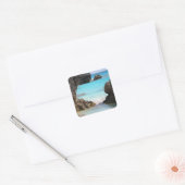 Foto van Tropical Island Coast & Zee Vierkante Sticker (Envelop)
