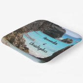 Foto van Tropical Island Coast & Zee Wedding Papieren Bordje (Gebogen)