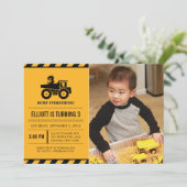 Foto van Truck Birthday Party Kaart (Staand voorkant)