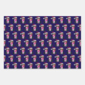 Foto van Trump | Trump blaast Bubble Gum Kerstmis Inpakpapier Vel (Voorkant 2)