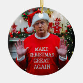 Foto van Trump | Trump maakt kerst weer geweldig Keramisch Ornament (Voorkant)