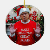 Foto van Trump | Trump maakt kerst weer geweldig Keramisch Ornament (Achterkant)