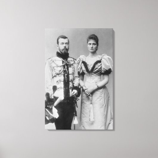Foto van Tsar Nicholas II (1868-1918) Canvas Afdruk (Voorkant)