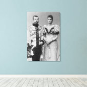 Foto van Tsar Nicholas II (1868-1918) Canvas Afdruk (Insitu (Houten vloer))