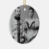 Foto van Tsar Nicholas II (1868-1918) Keramisch Ornament (Rechts)