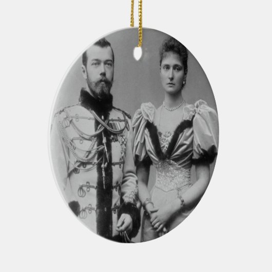 Foto van Tsar Nicholas II (1868-1918) Keramisch Ornament (Rechts)