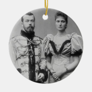 Foto van Tsar Nicholas II (1868-1918) Keramisch Ornament