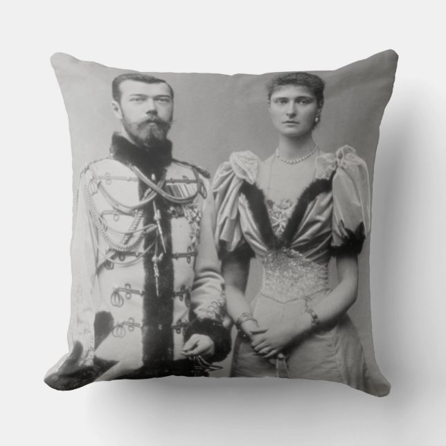 Foto van Tsar Nicholas II (1868-1918) Kussen (Voorkant)