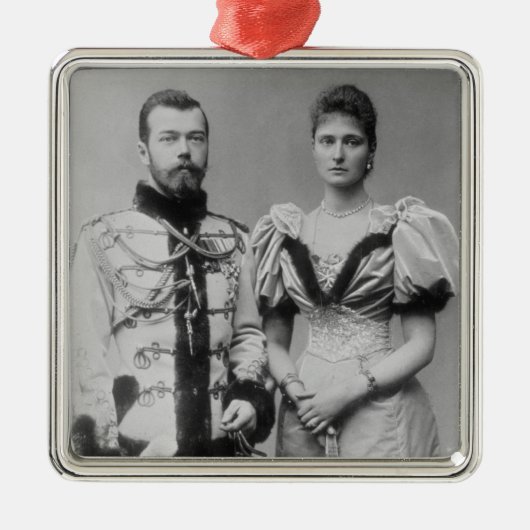 Foto van Tsar Nicholas II (1868-1918) Metalen Ornament (Voorkant)