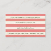 Foto van Tulips Floral | Moderne strepen Visitekaartje (Achterkant)