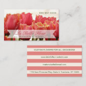 Foto van Tulips Floral | Moderne strepen Visitekaartje (Voorkant / Achterkant)