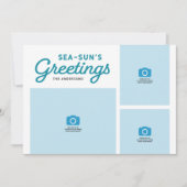 Foto van Turquoise Waves Zee-Sun Feestdagenkaart (Voorkant)