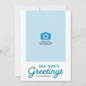 Foto van Turquoise Waves Zee-Sun Feestdagenkaart (Voorkant)