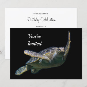 Foto van Turtle Swimming Zee Birthday Kaart