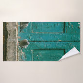 FOTO VAN TWEE GRAY-PIGEONS OP GRIJS CONCREET BADHANDDOEK (Badhanddoek)