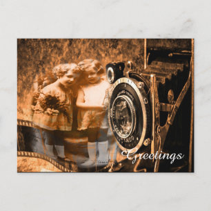  foto van twee kinderen die briefkaart