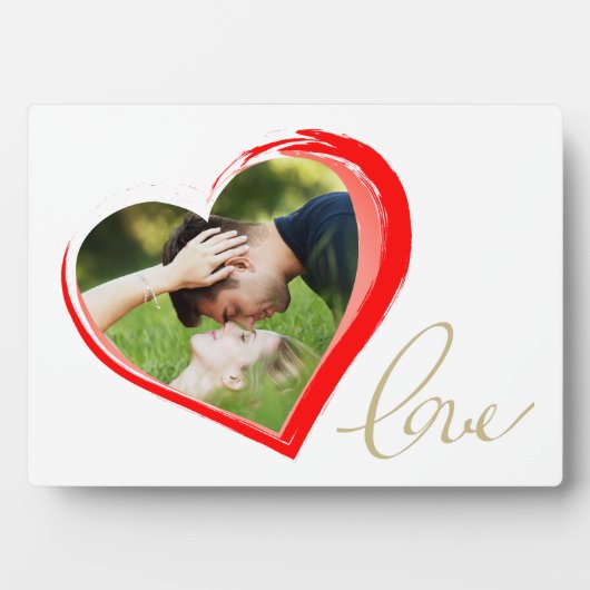 Foto van twee Valentijnen van het script van de ha Fotoplaat (voorkant)