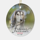 Foto van Typografie Memorial Kerstmis Keramisch Ornament (Links)