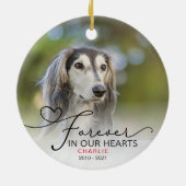 Foto van Typografie Memorial Kerstmis Keramisch Ornament (Achterkant)