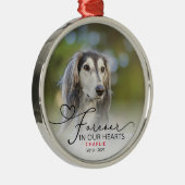 Foto van Typografie Memorial Kerstmis Metalen Ornament (Rechts)