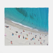 Foto van uitzicht van vogelaars op het strand fleece deken (Voorkant (Horizontaal))