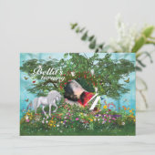 Foto van Unicorn Birthday Party Kaart (Staand voorkant)