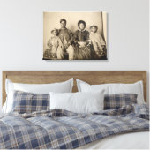  foto van Union Soldier met Familie Canvas Afdruk (Insitu (Slaapkamer))