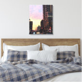 Foto van Upper West Side Sunset NYC New York Canvas Afdruk (Insitu (Slaapkamer))