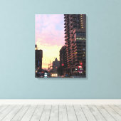 Foto van Upper West Side Sunset NYC New York Canvas Afdruk (Insitu (Houten vloer))