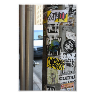 Foto van Urban Graffiti Street New York City Afdruk