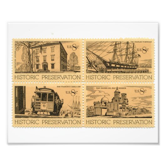 Foto van US Postage Stamp Print Afdruk (Voorkant)
